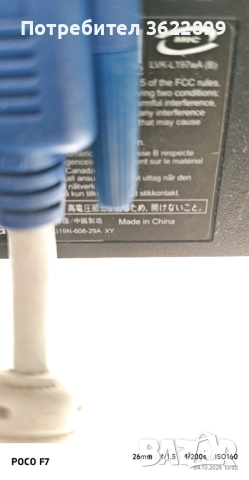 Монитор 19 wide Lenovo Thinkvision, снимка 3 - Монитори - 51943113