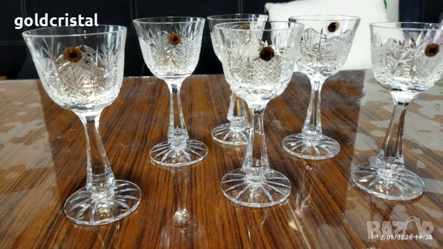 кристални чаши Зорница лукс , снимка 7 - Антикварни и старинни предмети - 50451165