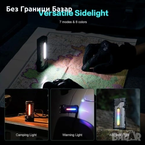 Нов Тактически Мощен LED фенер IP68 4360lm 10 режима power bank 8000mAh, снимка 6 - Други - 53036687