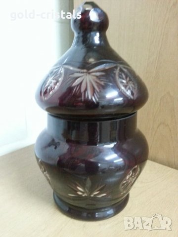 Кристална захарница бонбониера буркан 