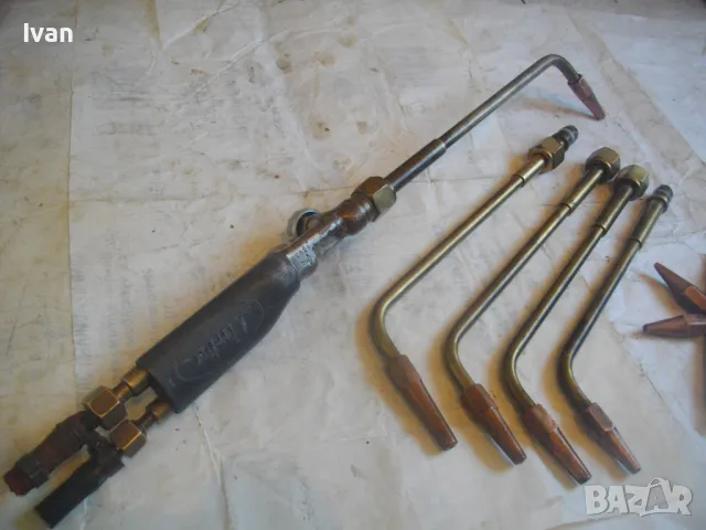 57см Оксиженна Кислород-Ацетилен Горелка Френска 5 бр.рамена №0-№6 с контактни дюзи и резервни дюзи, снимка 13 - Други инструменти - 47374766