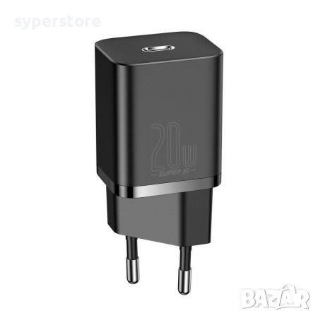Зарядно за телефон, таблет и др. USB Type C изход 20W Baseus CCSUP-B01 Без кабел Черно