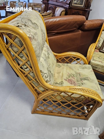 ратанов комплект, снимка 3 - Градински мебели, декорация  - 53193708