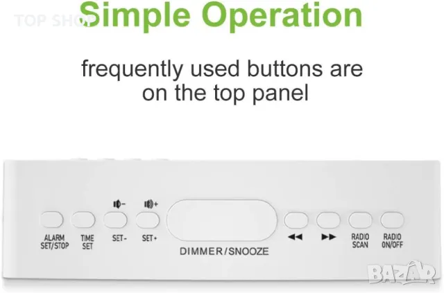 FM Радио часовник- будилник REACHER ACR- 3E, снимка 3 - Аудиосистеми - 48483632