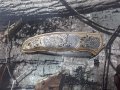 нож Златоуст-LYNX Russian gold plated , снимка 2