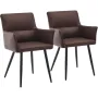 Висококачествени трапезни столове тип кресло, к-т от 2бр C-U-DC-A0325BR , снимка 1