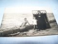 Стара снимка-картичка край морето от 1926г., снимка 3
