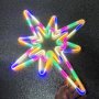 Светеща коледна LED звезда, водоустойчива,52 см Цветове: Бял;Син;Цветен