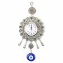 Стенен часовник с назар, синьо око с цветя / 984, снимка 1 - Стенни часовници - 43981531