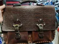 винтидж дамска чанта естествена кожа 36/27/10 см, снимка 2