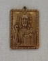 Рядка находка, антична, винтидж миниатюрна бронзова икона на Исус Христос, снимка 1