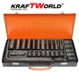 Комплект ударни вложки 27 части KraftWorld – 1/2″, с удължител и ударен кардан, снимка 1