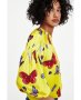 Zara сатенирана блуза с апликации , снимка 3