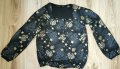 Детска блуза ROCAWEAR, USA оригинал, size M 8/10г, плътна материя, черна, златни щампи, мн. запазена, снимка 1 - Детски Блузи и туники - 35082333