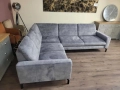 ПРОМОЦИЯ!!! Сив ъглов диван от плат с функция сън MM-ZE1126, снимка 7