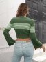 Дамски скъсен пуловер на контрастни райета, 3цвята - 023, снимка 17