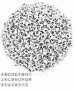 100 бр черно бели Акрилни букви на латиница английски- кръгли мъниста , снимка 1 - Други - 39535336