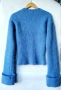 Equipment пуловер от алпака в наситено син цвят и маншетни ръкави, снимка 2