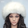 Луксозна дамска шапка от сребърна лисица 2 бря, снимка 1