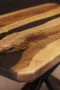 Дизайнерска орехова маса и епоксидна смола, снимка 7