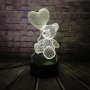 Холограмна LED лампа CREATIVE 3D Мече, снимка 1 - Други - 38094340