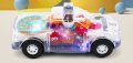 Музикална и светеща, прозрачна, полицейска кола играчка за деца