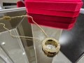 CARTIER Love Gold Large Paved Diamonds Pendant Дамскo Колие, снимка 5
