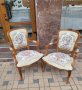 Френски кресла с гобленова дамаска , снимка 1