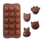 1493 Силиконова форма за шоколадови бонбони и лед Животни, снимка 1 - Форми - 28821296