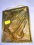 МОЛИТВА Старо РЕЛИГИОЗНО АВТОРСКО МЕДНО ПАНО БАРЕЛЕФ - ХУДОЖЕСТВЕНА РЪЧНА МАЙСТОРСКА ИЗРАБОТКА 42734, снимка 4