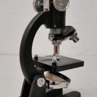 Старинен микроскоп B.O.B 150х300х600, снимка 4 - Антикварни и старинни предмети - 28214699