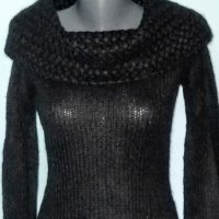 Ангорски мохерен пуловер с шал яка "MNG" basics Mango / голям размер , снимка 5 - Блузи с дълъг ръкав и пуловери - 12414270