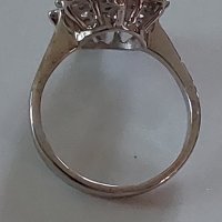 Дамски златен пръстен с брилянти(тотал 1,4 карата)бяло злато 18к., снимка 7 - Пръстени - 38897469