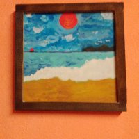 "Морето 2" акрил върху дърво, снимка 8 - Картини - 37420065