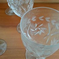  кристални чаши за вино , снимка 8 - Антикварни и старинни предмети - 28429063