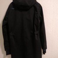 Мъжка черна зимна шуба с топла подплата и качулка XL, снимка 4 - Якета - 43780618