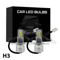2 БРОЯ LED Диодни крушки – H3 100W 12V +100% , снимка 1 - Аксесоари и консумативи - 40233335
