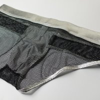 XL нови мъжки еротични слипове в сребристо и черна мрежа, снимка 2 - Бельо - 44072593