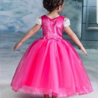Разкошна рокля на Спящата красавица или Бел+ подарък коронка , снимка 3 - Детски рокли и поли - 28305758