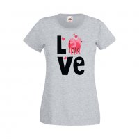 Дамска тениска Свети Валентин Love Dogs, снимка 2 - Тениски - 35648081