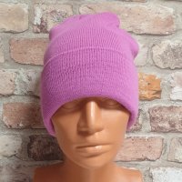 Нова зимна дамска/детска шапка в розов цвят, снимка 5 - Шапки - 43375934