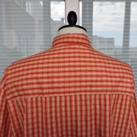 SCHOFFEL Enzo Men`s Orange/Beige Checked Long Sleeve Outdoor  Shirt - мъжка  риза с дълъг ръкав 2XL, снимка 8 - Ризи - 44015844