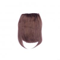 Нов тъмно кестеняв бретон от естествена човешка коса - мод.5, снимка 1 - Аксесоари за коса - 39279163