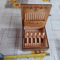 Дървена кутия за цигари, снимка 2 - Антикварни и старинни предмети - 43339718