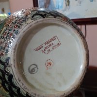 Сатцума Satsuma стара ваза буркан порцелан маркирана, снимка 7 - Антикварни и старинни предмети - 43170899