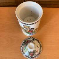 Керамична чаша за чай филтър и капаче-China, снимка 2 - Антикварни и старинни предмети - 39985413