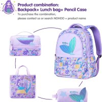 NOHOO Детска чанта за обяд херметичен охладител, лилава с русалки, снимка 4 - Други - 44070503
