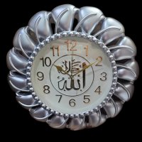 ⌚ Стилен стенен часовник златист и сребрист цвят, снимка 2 - Стенни часовници - 43018625