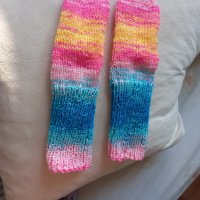 Ръчно плетени детски чорапи, дължина на ходилото 20 см., снимка 2 - Детски якета и елеци - 43338700