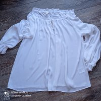 Официална бяла блуза на НМ, М, снимка 3 - Блузи с дълъг ръкав и пуловери - 32557494